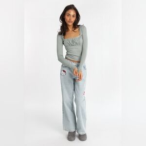 Hello Kitty Denim Jeans Jean Pants Trousers 16